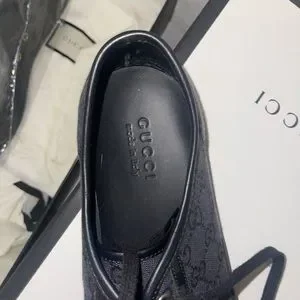 Fancy black checkered Gucci men’s shoes Men main image 4
